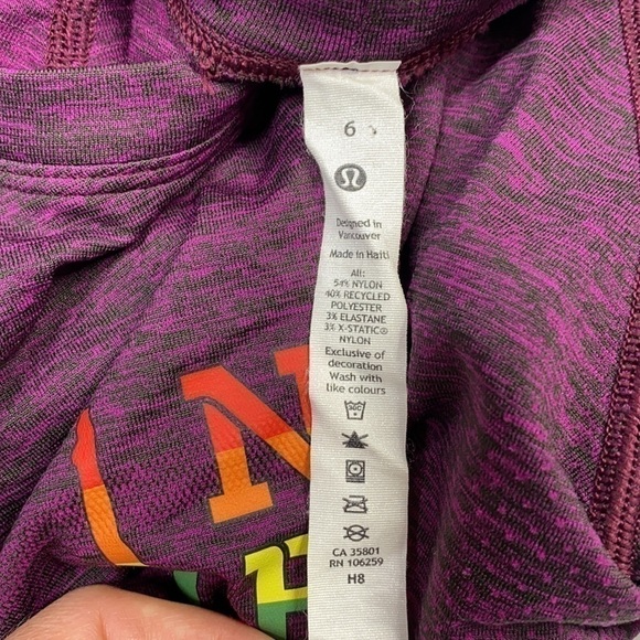 Lululemon Swiftly Tech Long Sleeve NBD Logo Size 6 - Picture 3 of 6